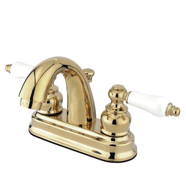 4" Centerset Bathroom Faucet, Polished Brass